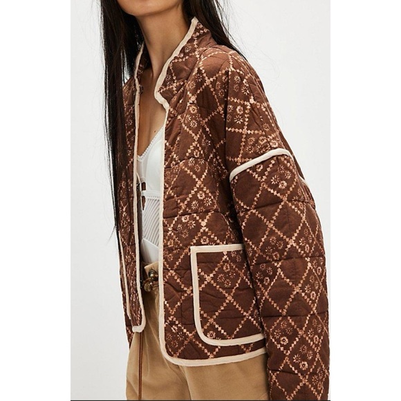 Free People ‘Chloe’ Jacket in Brown - Picture 2 of 9